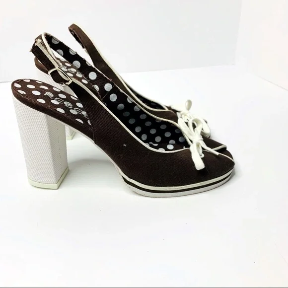 Rebels Block Heel Peep Toe Platform Heels size 9 - Picture 4 of 6